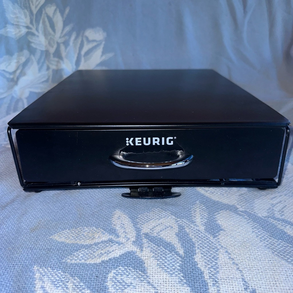 Keurig Brand Coffee K-Cup Black Metal Rolling Storage Drawer Holds Approx 35 Cup